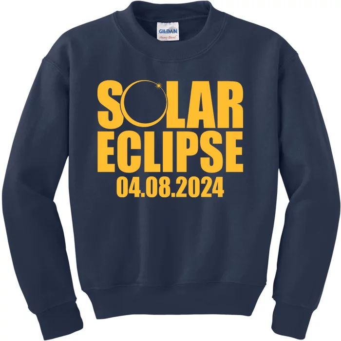 Solar Eclipse April 08 2024 Kids Sweatshirt