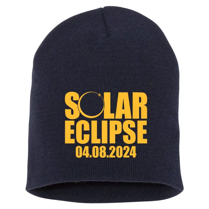 Solar Eclipse April 08 2024 Short Acrylic Beanie