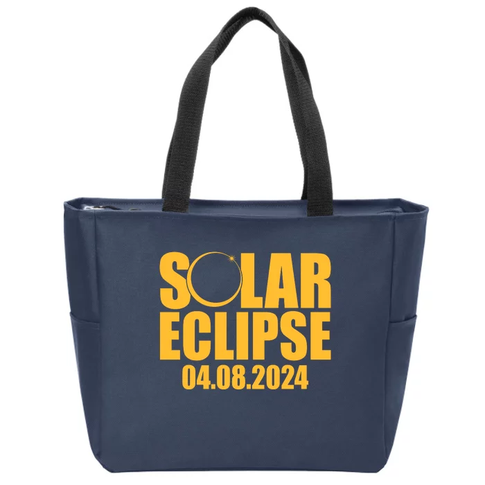 Solar Eclipse April 08 2024 Zip Tote Bag