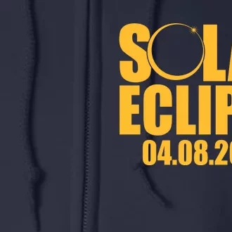 Solar Eclipse April 08 2024 Full Zip Hoodie