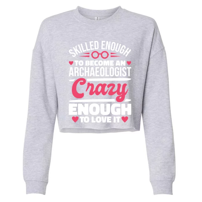 Skilled Enough Archaeologist And Archaeology Lover Gift Cropped Pullover Crew