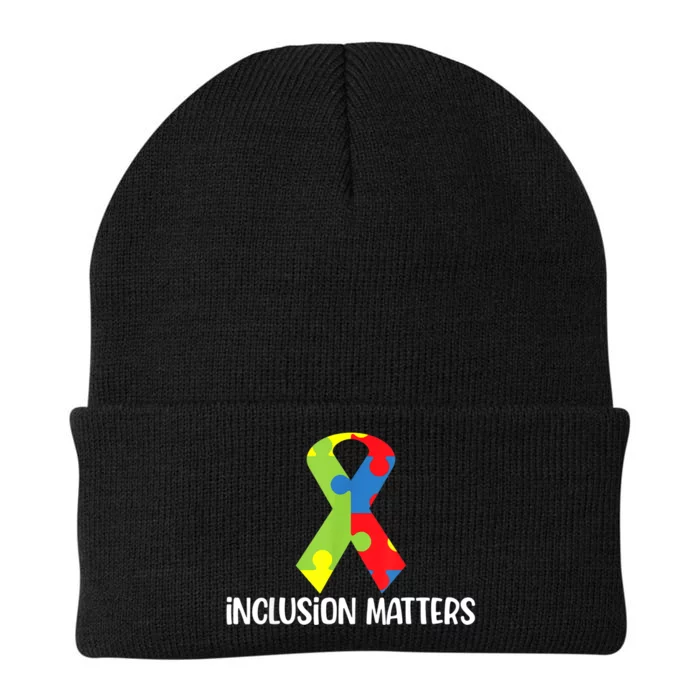 Special Education Autism Awareness Teacher Inclusion Matters Knit Cap Winter Beanie