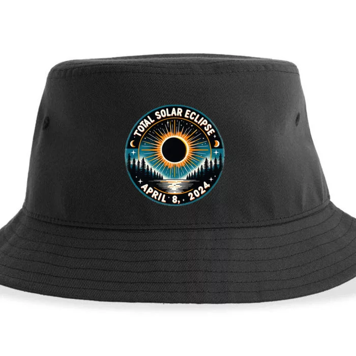 Solar Eclipse Astronomy Vintage 2024 Solar Eclipse Sustainable Bucket Hat