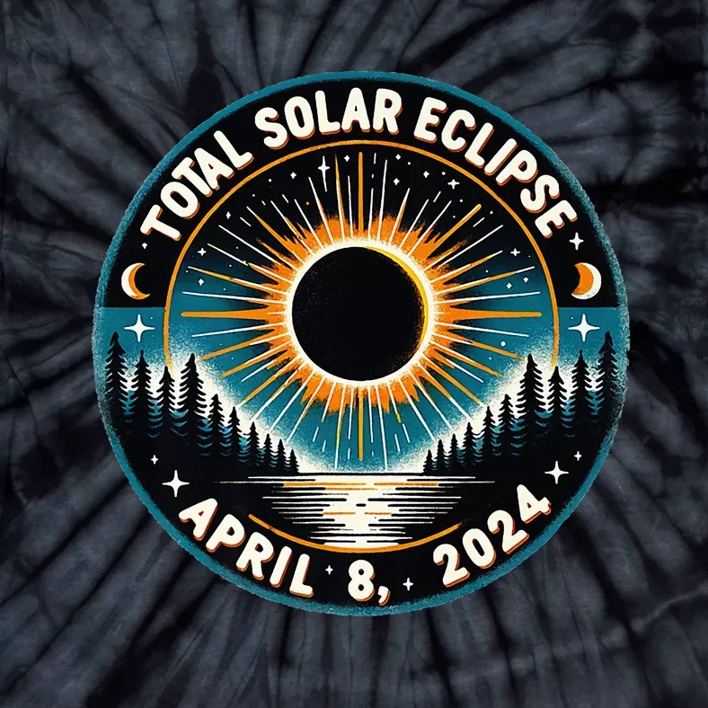 Solar Eclipse Astronomy Vintage 2024 Solar Eclipse Tie-Dye T-Shirt