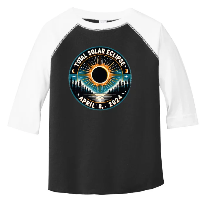 Solar Eclipse Astronomy Vintage 2024 Solar Eclipse Toddler Fine Jersey T-Shirt