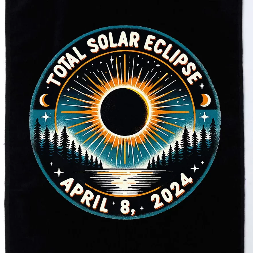 Solar Eclipse Astronomy Vintage 2024 Solar Eclipse Platinum Collection Golf Towel