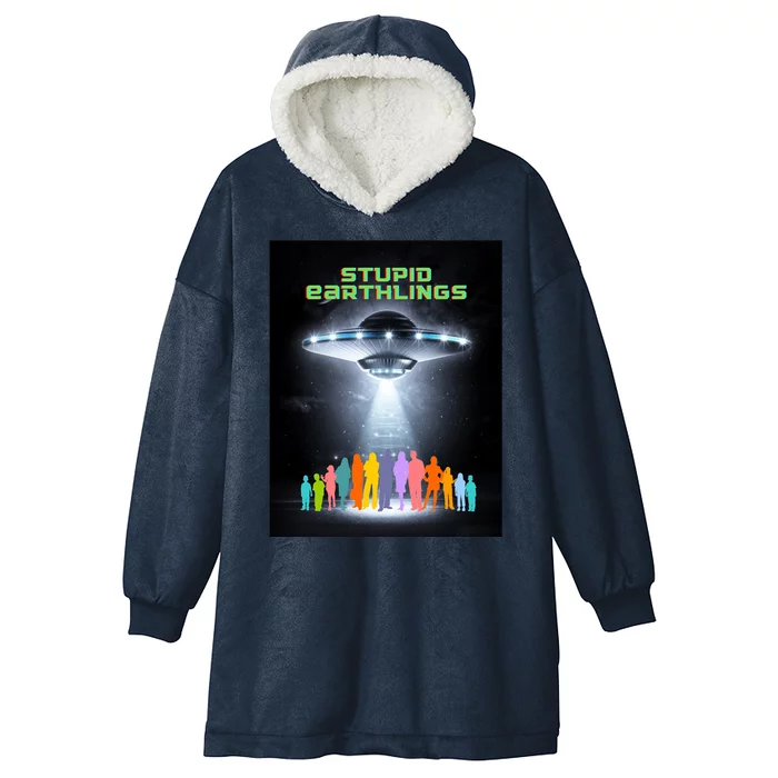 Stupid Earthlings Alien Hooded Wearable Blanket