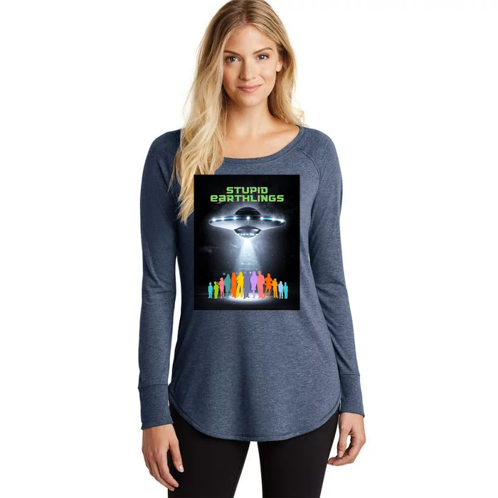 Stupid Earthlings Alien Women's Perfect Tri Tunic Long Sleeve Shirt