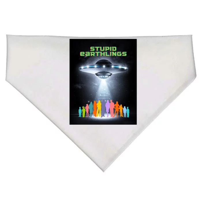 Stupid Earthlings Alien USA-Made Doggie Bandana