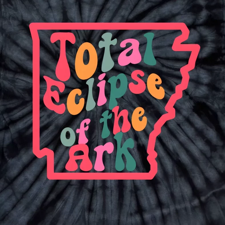 Solar Eclipse Arkansas Map Tie-Dye T-Shirt