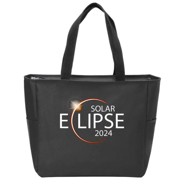 Solar Eclipse April 8 2024 Eclipse Party 2024 Souvenir Zip Tote Bag