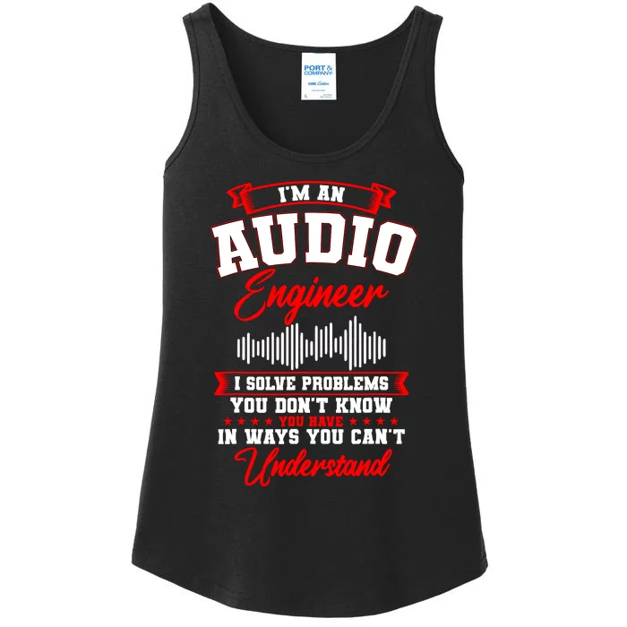 Sound Engineer Audio Recording Editor Ladies Essential Tank