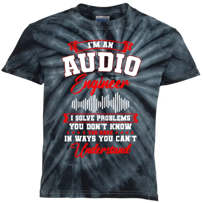 Sound Engineer Audio Recording Editor Kids Tie-Dye T-Shirt