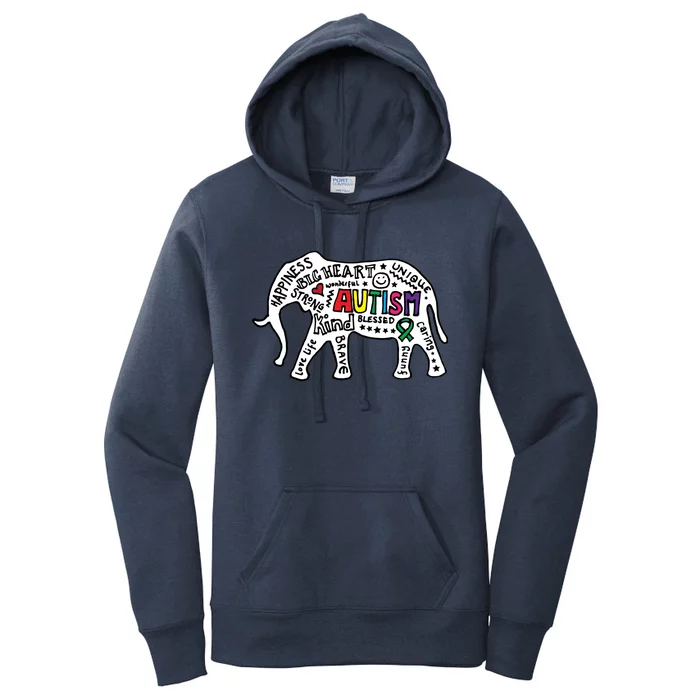 Strang Elephant Autism Awareness Women's Pullover Hoodie