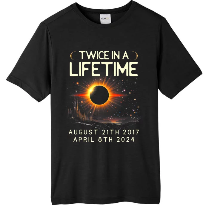 Solar Eclipse Astronomy Twice In Lifetime 2024 Solar Eclipse ChromaSoft Performance T-Shirt