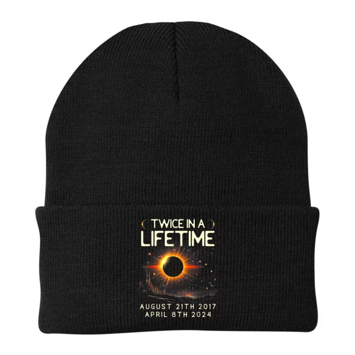 Solar Eclipse Astronomy Twice In Lifetime 2024 Solar Eclipse Knit Cap Winter Beanie