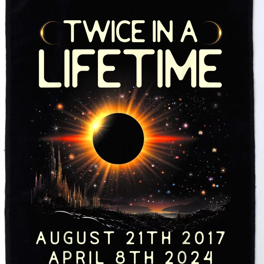 Solar Eclipse Astronomy Twice In Lifetime 2024 Solar Eclipse Platinum Collection Golf Towel