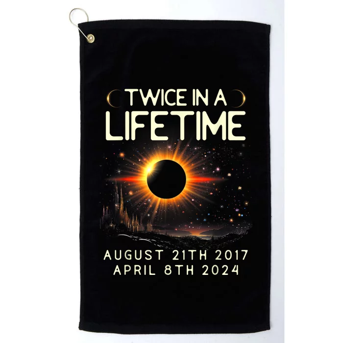 Solar Eclipse Astronomy Twice In Lifetime 2024 Solar Eclipse Platinum Collection Golf Towel