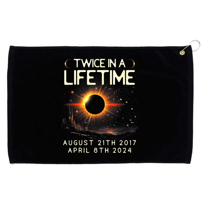 Solar Eclipse Astronomy Twice In Lifetime 2024 Solar Eclipse Grommeted Golf Towel