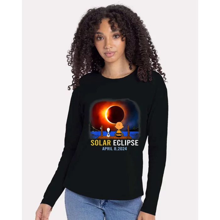 Solar Eclipse April 8 2024 Totality April 8 Womens Cotton Relaxed Long Sleeve T-Shirt