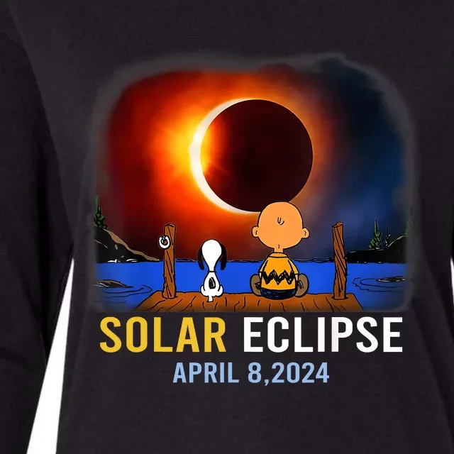 Solar Eclipse April 8 2024 Totality April 8 Womens Cotton Relaxed Long Sleeve T-Shirt