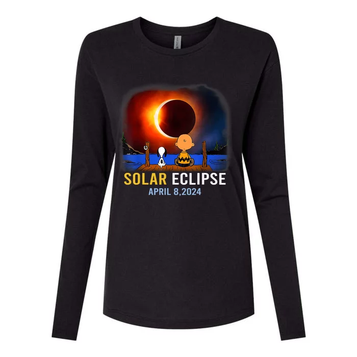 Solar Eclipse April 8 2024 Totality April 8 Womens Cotton Relaxed Long Sleeve T-Shirt