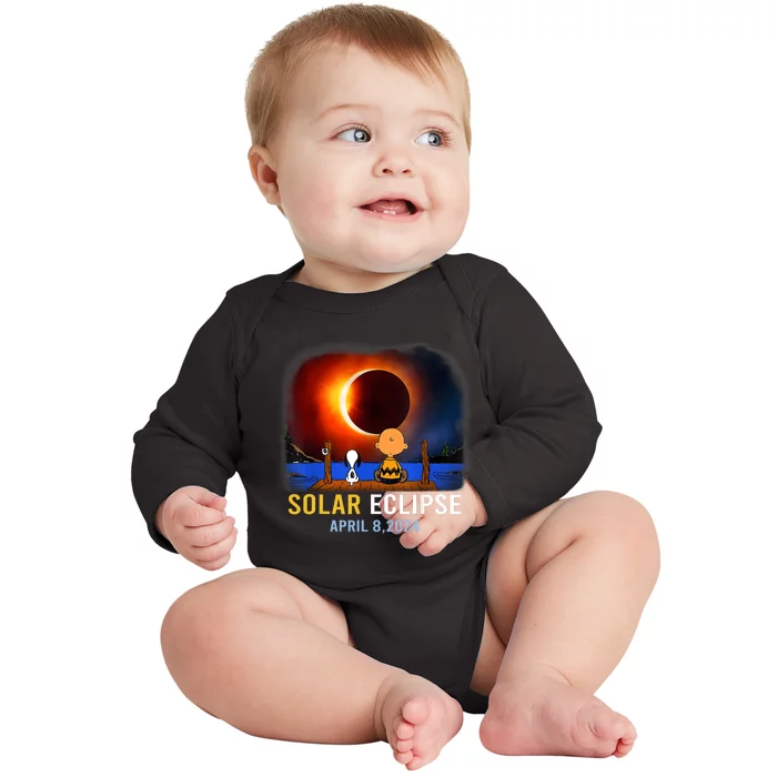 Solar Eclipse April 8 2024 Totality April 8 Baby Long Sleeve Bodysuit