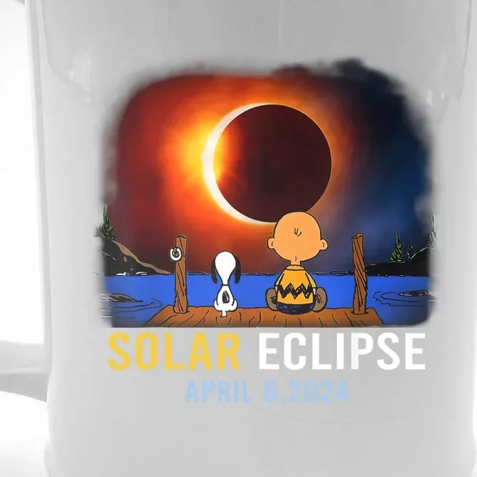 Solar Eclipse April 8 2024 Totality April 8 Front & Back Beer Stein