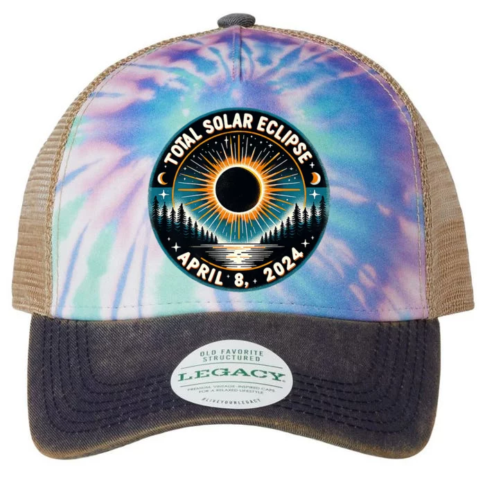 Solar Eclipse Astronomy Vintage 2024 Solar Eclipse Legacy Tie Dye Trucker Hat