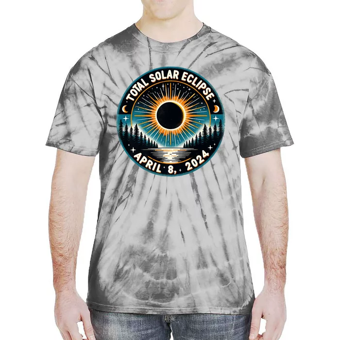 Solar Eclipse Astronomy Vintage 2024 Solar Eclipse Tie-Dye T-Shirt