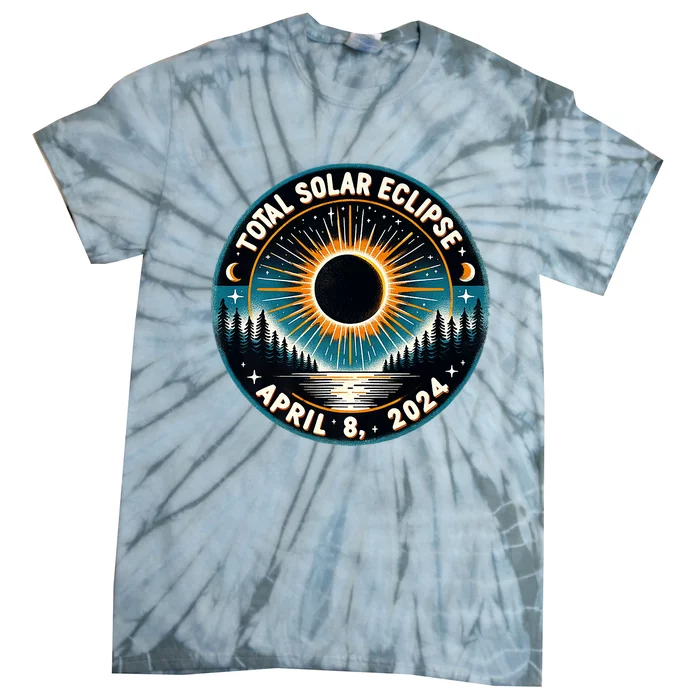 Solar Eclipse Astronomy Vintage 2024 Solar Eclipse Tie-Dye T-Shirt