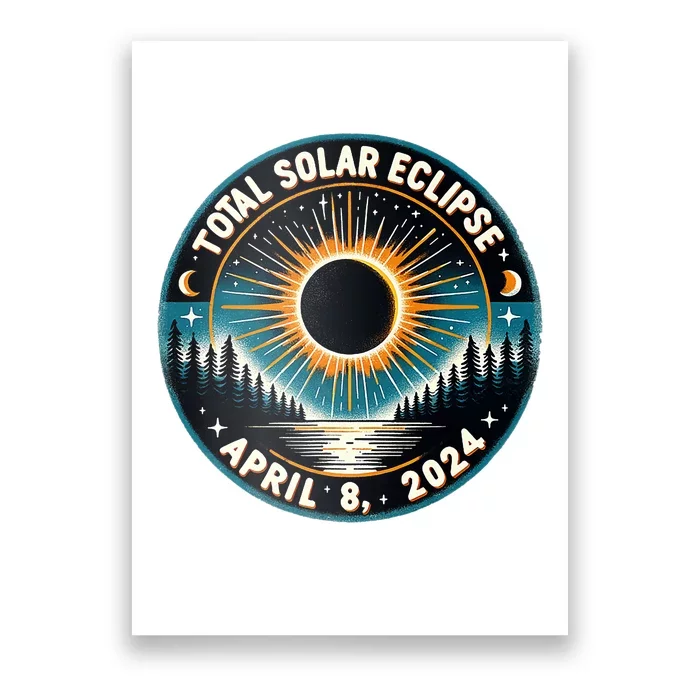 Solar Eclipse Astronomy Vintage 2024 Solar Eclipse Poster