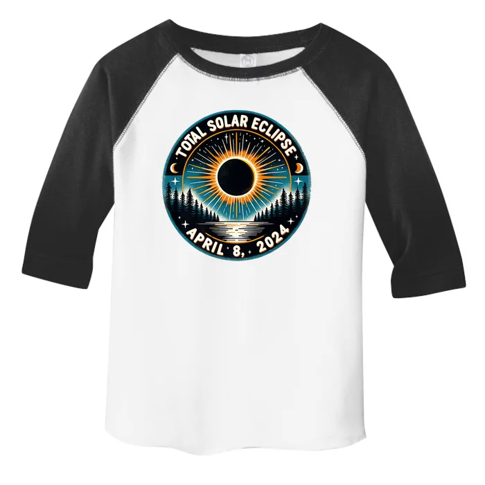 Solar Eclipse Astronomy Vintage 2024 Solar Eclipse Toddler Fine Jersey T-Shirt