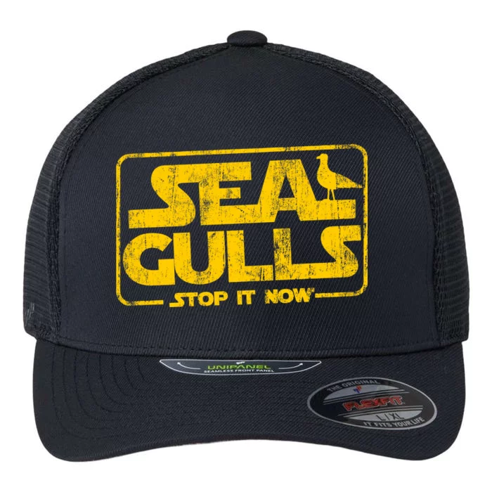 Seagulls Stop it Now Flexfit Unipanel Trucker Cap