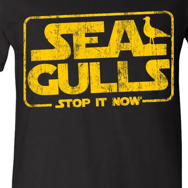 Seagulls Stop it Now V-Neck T-Shirt