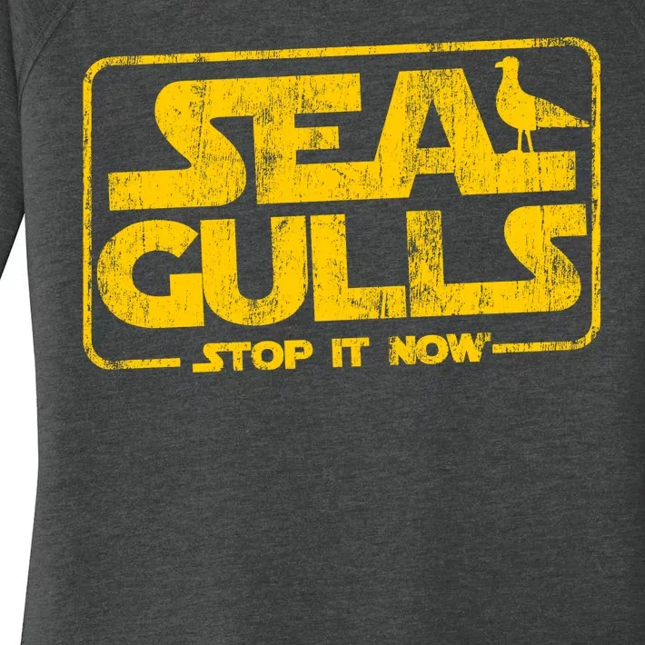 Seagulls Stop it Now Women's Perfect Tri Tunic Long Sleeve Shirt