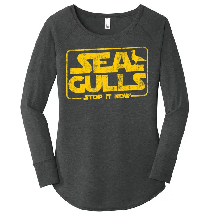 Seagulls Stop it Now Women's Perfect Tri Tunic Long Sleeve Shirt