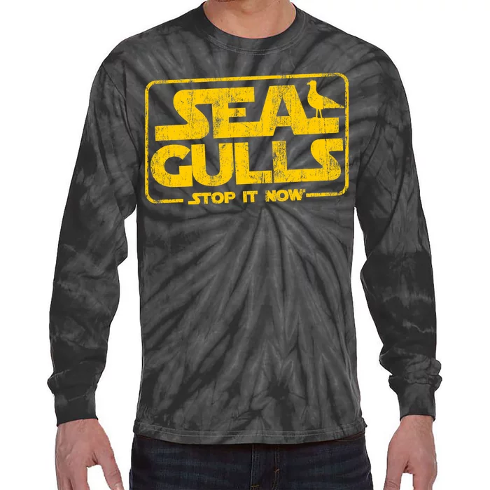 Seagulls Stop it Now Tie-Dye Long Sleeve Shirt