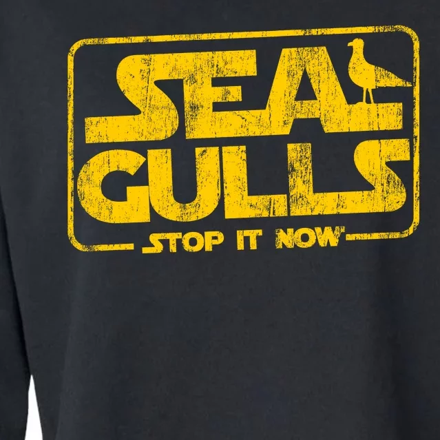 Seagulls Stop it Now Cropped Pullover Crew