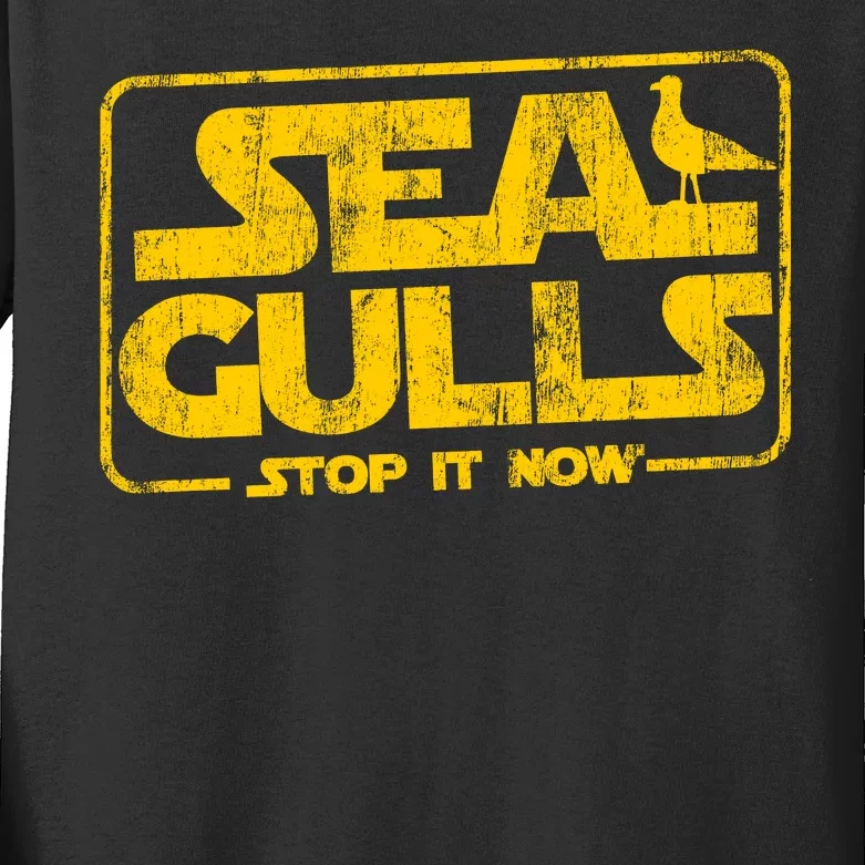 Seagulls Stop it Now Kids Long Sleeve Shirt