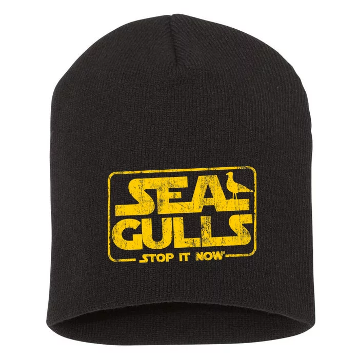 Seagulls Stop it Now Short Acrylic Beanie