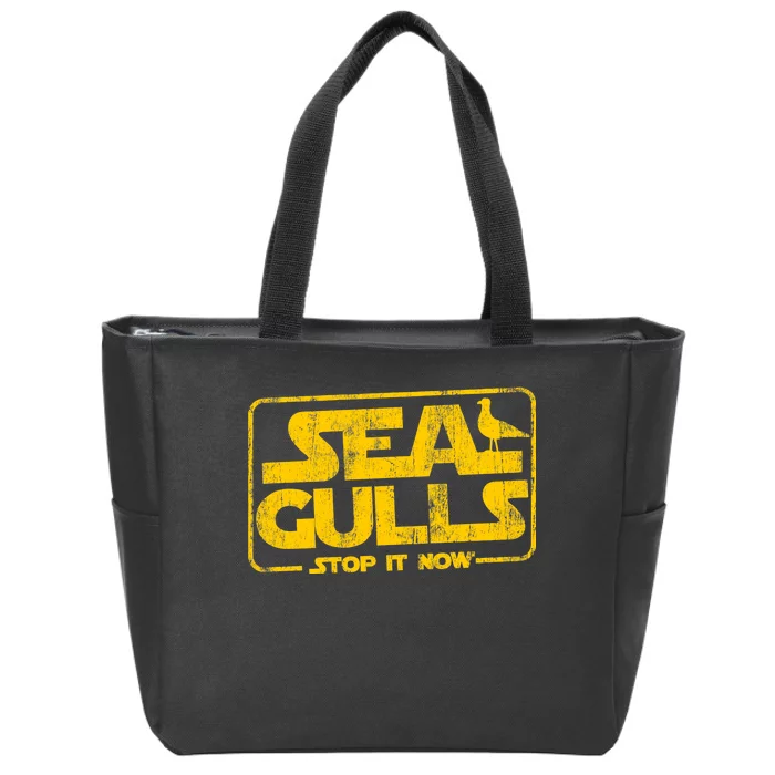 Seagulls Stop it Now Zip Tote Bag