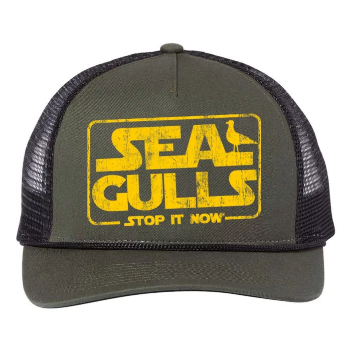 Seagulls Stop it Now Retro Rope Trucker Hat Cap