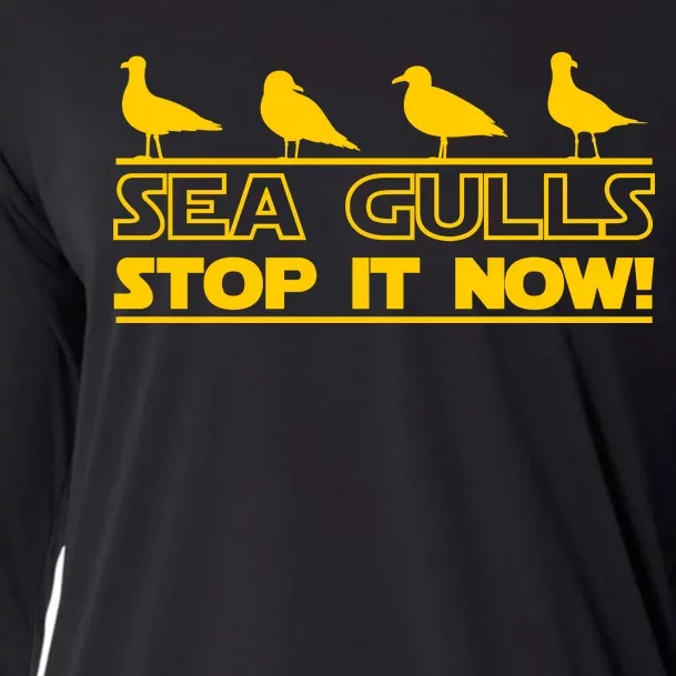 Seagulls Stop it Now Funny Meme Cooling Performance Long Sleeve Crew