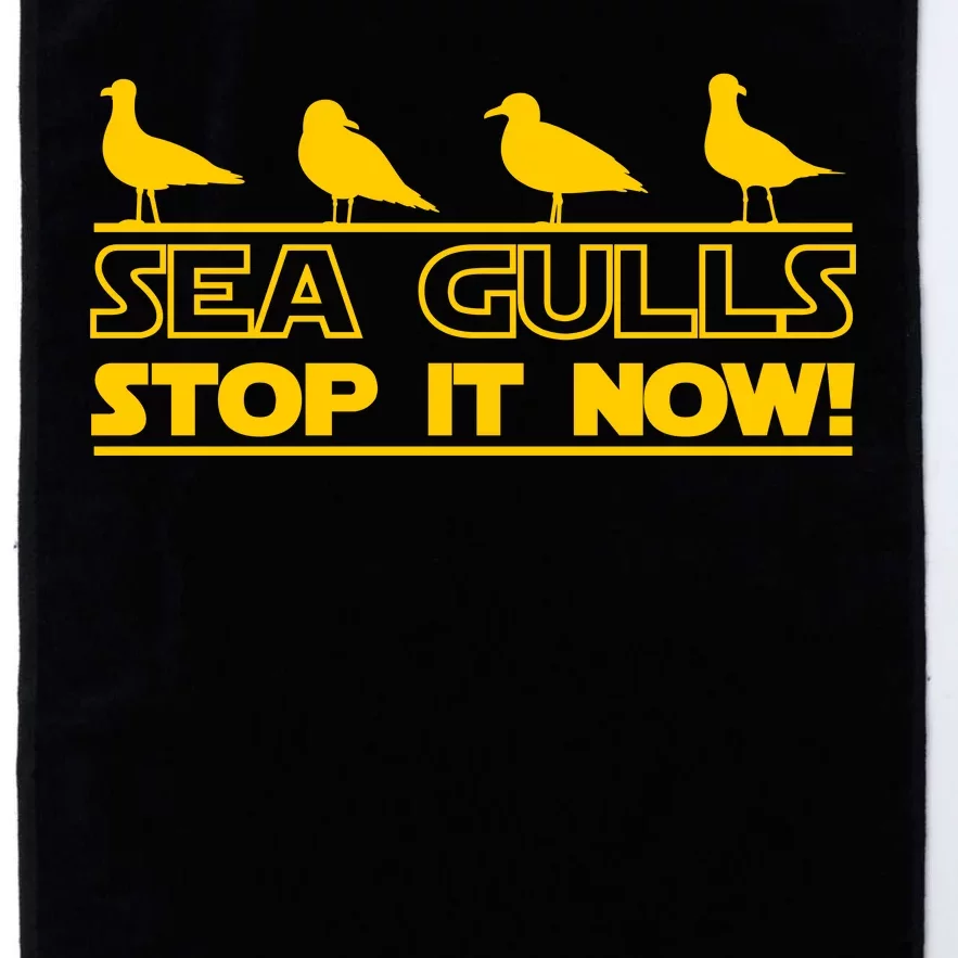 Seagulls Stop it Now Funny Meme Platinum Collection Golf Towel