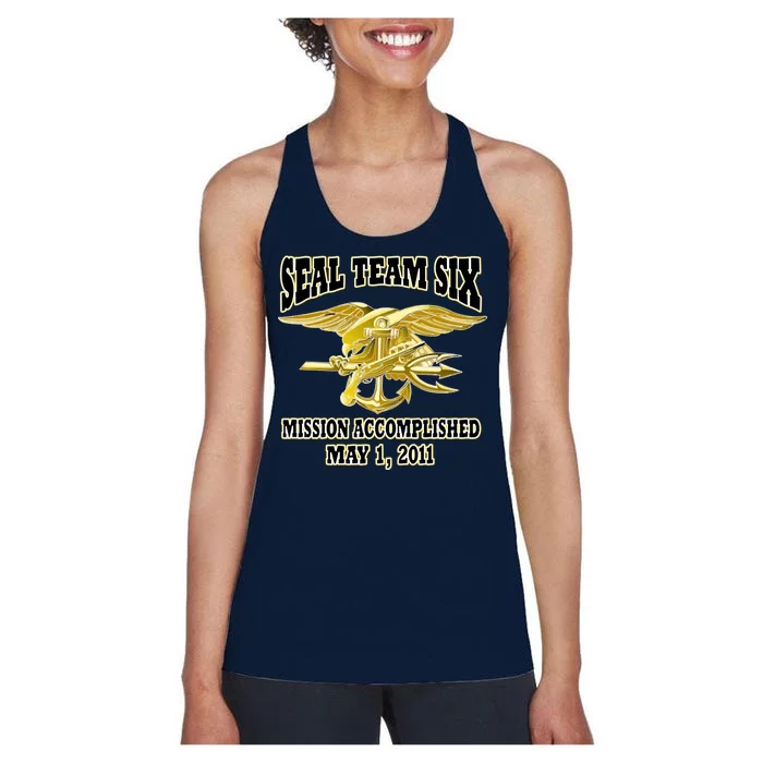 Seal Team Six Mission Accomplished May 2011 Women's Racerback Tank