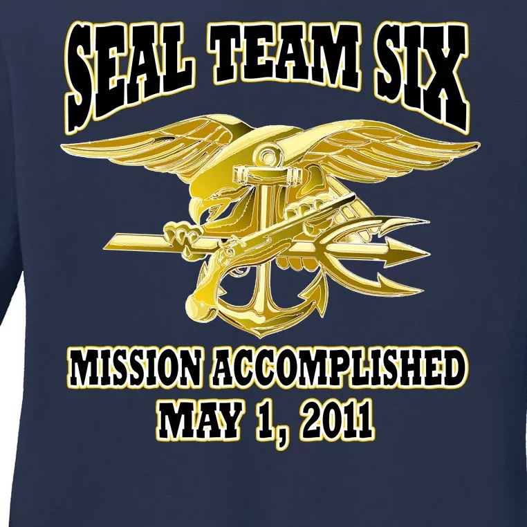 Seal Team Six Mission Accomplished May 2011 Ladies Long Sleeve Shirt