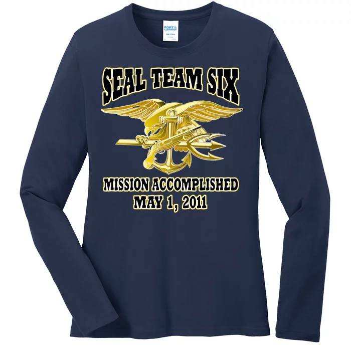 Seal Team Six Mission Accomplished May 2011 Ladies Long Sleeve Shirt