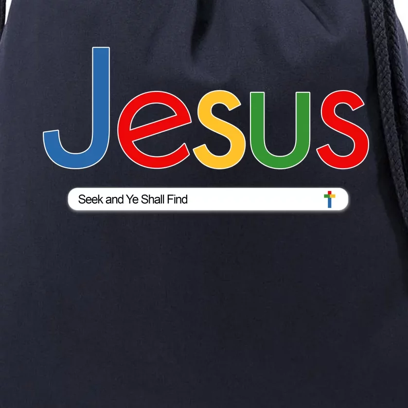 Search Jesus Seek And Ye Shall Find Drawstring Bag