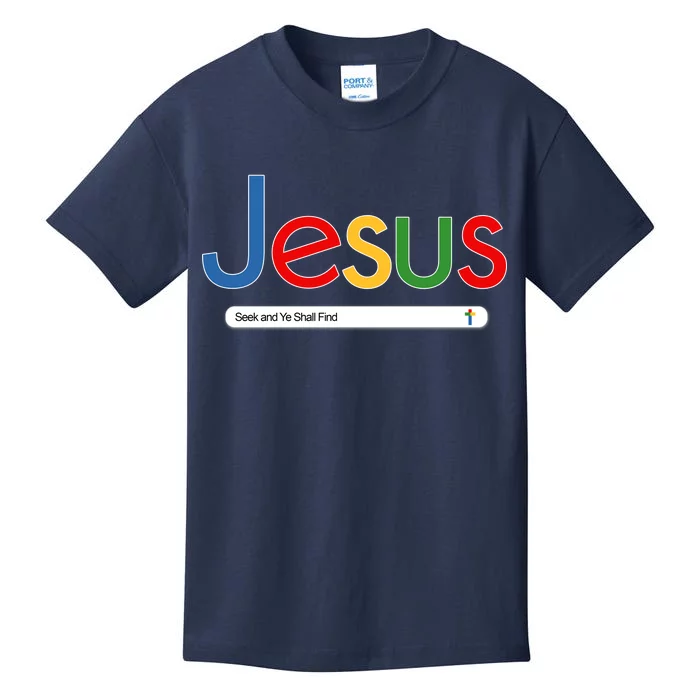 Search Jesus Seek And Ye Shall Find Kids T-Shirt